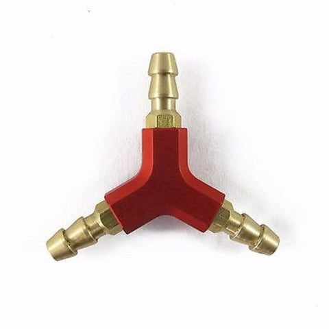 3-Way 4mm Y-Shaped Water Divider 2mm Inner Diameter Red For RC Boat
