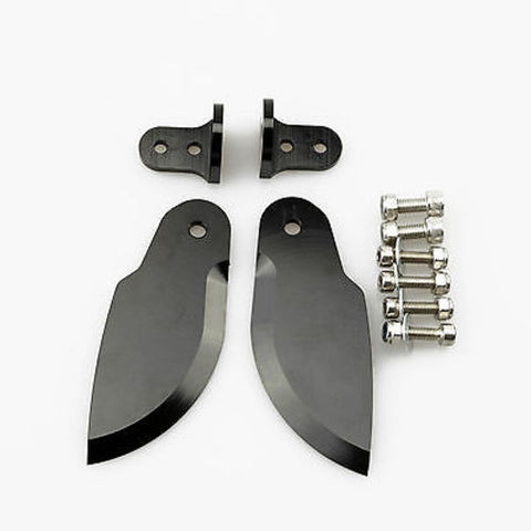 CNC Aluminum Turn Fins Set 35mm x 90mm Black for Large Size RC Boat