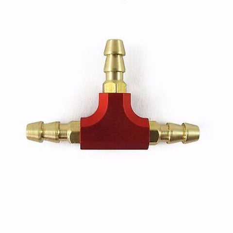 3-Way 4mm T-Shaped Water Divider 2mm Inner Diameter Red For RC Boat