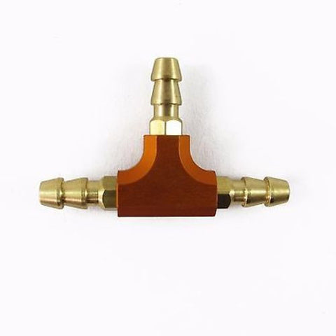 3-Way 4mm T-Shaped Water Divider 2mm Inner Diameter Golden For RC Boat