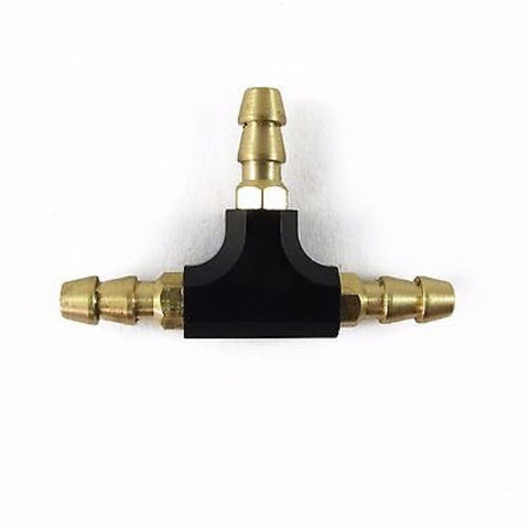 3-Way 4mm T-Shaped Water Divider 2mm Inner Diameter Black For RC Boat