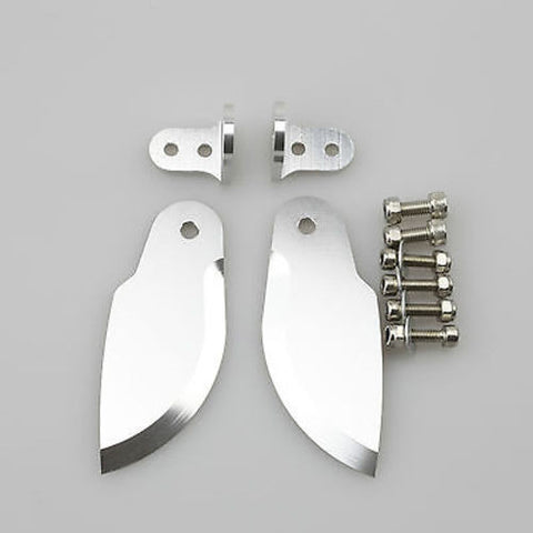 CNC Aluminum Turn Fins Set 35mm x 90mm Silver for Large Size RC Boat