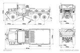 Cross-RC HC6 1/12 6x6 6WD Military Off Road RC Tractor Kit Truck Crawler