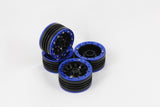 Blue & Black 1.9" Alloy Wheel Rim Set for 1/10 RC Crawlers, SCX10 AX10 - 4PCS