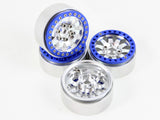 Blue & Silver 1.9" Alloy Wheel Rim Set for 1/10 RC Crawlers, SCX10 AX10 - 4PCS