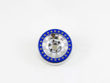 Blue & Silver 1.9" Alloy Wheel Rim Set for 1/10 RC Crawlers, SCX10 AX10 - 4PCS