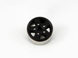 One Black & Silver 1.9" Alloy Wheel Rim for 1/10 RC Crawlers #016X1