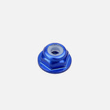 10PCS ALIENTAC Aluminum M2 Blue Nylon Hex Insert Flange Collar Self-Lock Nuts