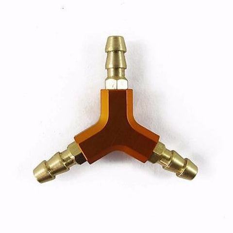 3-Way 4mm Y-Shaped Water Divider 2mm Inner Diameter Golden For RC Boat