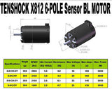 Tenshock X812 Brushless Sensored 6-Pole Motor 2850KV 3.5Y for 1/8 RC Buggy