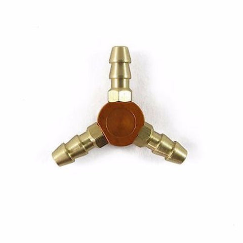 3-Way 4mm Y-Shaped Water Divider 2mm Inner Diameter Golden Small For RC Boat
