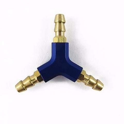 3-Way 4mm Y-Shaped Water Divider 2mm Inner Diameter Blue For RC Boat