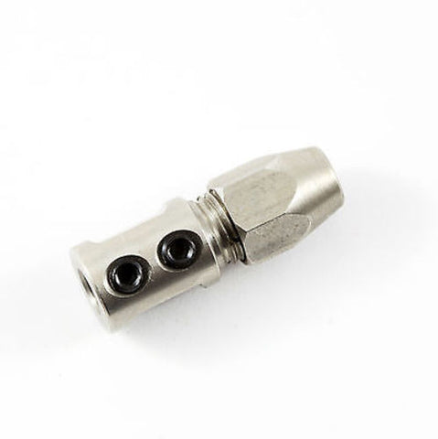 Steel Flex Collet Coupler for 5mm Motor Shaft and 4mm Flex Cable