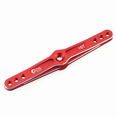 GDS Racing 15T Alloy Servo Arm Red for HPI Baja 5B 5T Losi 5T DBXL Rcmk XCR