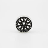 4PCS Black & Rivets 1.9" Alloy Wheel Rim Set for 1/10 RC Crawler SCX10 CC01