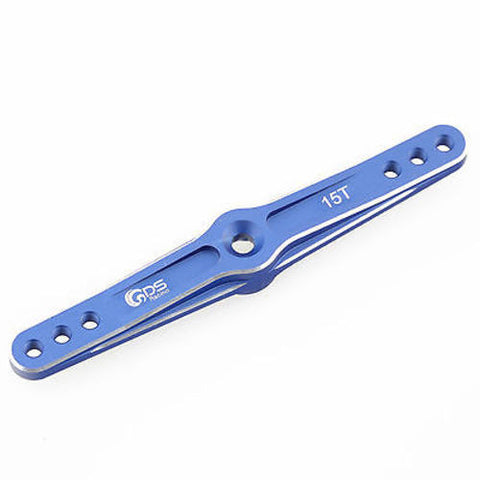 GDS Racing 15T Alloy Servo Arm Blue for HPI Baja 5B 5T Losi 5T DBXL Rcmk XCR