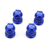 4PCS GDS Racing Extended Wheel Hex Hubs and Wheel Nut Blue for Losi 5ive T