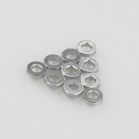 10PC 3mm x 6mm x 1.5mm Aluminum Alloy Silver Flat Washer/Spacer/Standoff