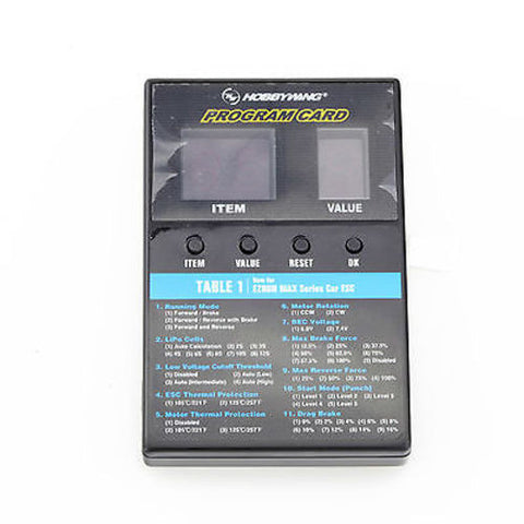 Hobbywing LED Program Card Box For Hobbywing Car/Boat/Aircraft ESC