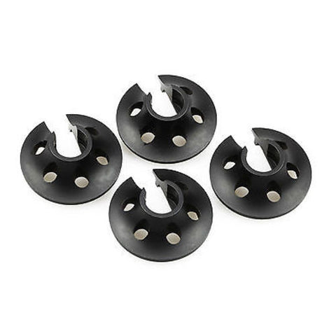 4PCS GDS RACING CNC Machined Alloy Shock Mounts/Brackets Black For Losi 5ive T