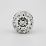 One Silver & rivets 1.9" Alloy Wheel Rim for 1/10 RC Crawler SCX10 CC01 RC4WD #026X1