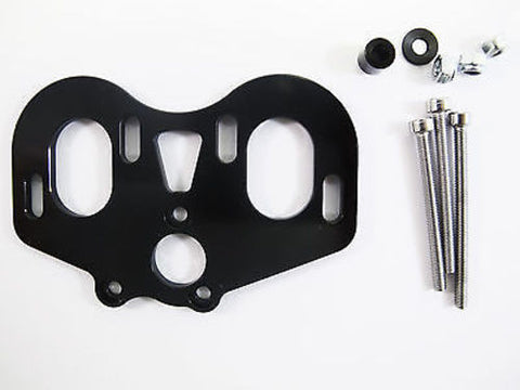 ALLOY Dual Motor Mount Black For RC Crawler SCX10