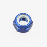 10PCS ALIENTAC Aluminum M5 Blue Nylon Hex Insert Self-Lock Nuts