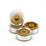 4PCS Golden Net 1.9" Alloy Beadlock Wheel Rim Set for 1/10 RC Crawler SCX10 CC01