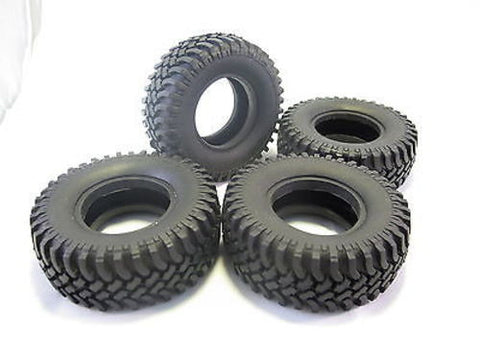 100mm Tire Set 1.9" with Foam Insert 4x1.45-1.9 Inch for 1/10 Crawler - 4 pcs