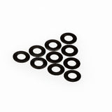 10PC 3mm x 6mm x 0.25mm Aluminum Alloy Black Flat Washer/Spacer/Standoff