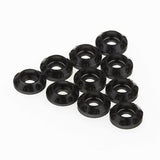 10PCS M2 6.35mm x 2mm x2mm Aluminum Alloy Socket Hex Cup Head Washers Black