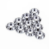 10PCS M2 6.35mm x 2mm x2mm Aluminum Alloy Socket Hex Cup Head Washers Gun Grey