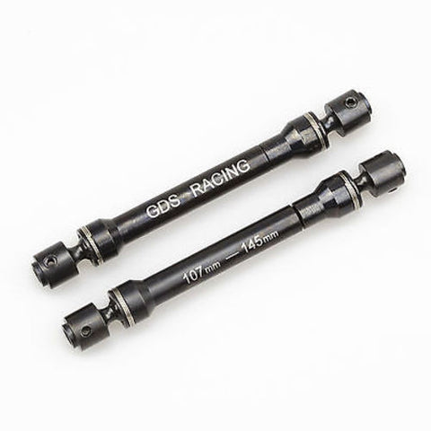 2X GDS RACING 107mm-145mm Steel Drive Shafts For AXIAL SCX10 Wraith WB 313mm