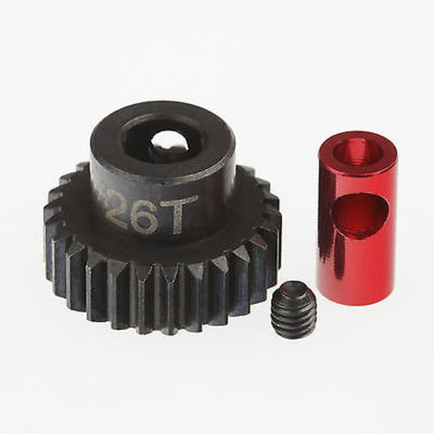 GDS Racing Hard Steel 48P 26T Pinion Gear For 1/8" (3.175mm) and 5mm Shaft