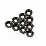 10PCS ALIENTAC M3 x 8mm x 2mm Aluminum Black Counter-Sunk Screw Washers