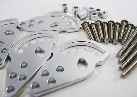 ALLOY Honcho Quick Adjustable Shock Lift Kit Silver FOR RC Crawler SCX10