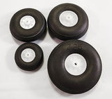 Rubber PU Wheel 2in/50.5mm with Plastic Hub for RC Airplane