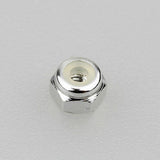 10PCS ALIENTAC Aluminum M2 Silver Nylon Hex Insert Self-Lock Nuts