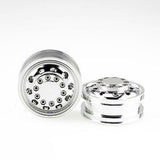 Billet Machined Alloy Front Wheel Rims for Tamiya 1/14 Scale Semi Truck 2pcs