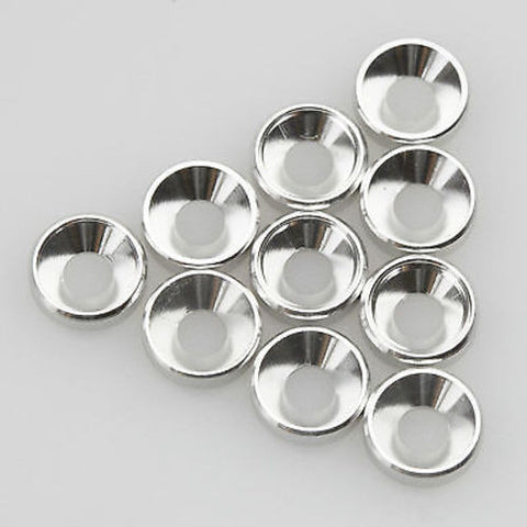 10PCS ALIENTAC M4 x 10mm x 2.5mm Aluminum Silver Counter-Sunk Screw Washers