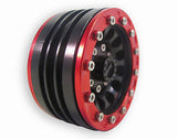 Red&Silve 1.9 Heavy Duty Alloy Wheel Rim for 1/10 RC Crawlers - 1PC