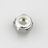 10PCS ALIENTAC Aluminum M4 Silver Nylon Hex Insert Self-Lock Nuts