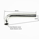 Stainless Steel 100-Degree Tuned Pipe Manifold Header Pipe Dia.22mm for RC Boat