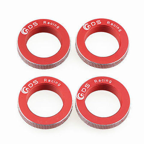 GDS RACING Alloy Shock Spring Adjust Ring Red Set for Traxxas X-MAXX 1/5