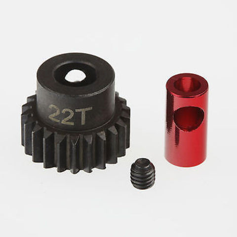 GDS Racing Hard Steel 48P 22T Pinion Gear For 1/8" (3.175mm) and 5mm Shaft