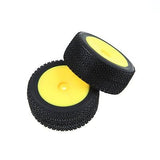 LC Racing 12mm Mounted Front Tire Set Yellow for EMB-1 EP 1:14 RC Buggy #L6002Y