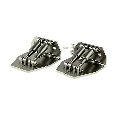 2PC CNC Aluminum Trim Tabs 51mm x 62mm x 26mm Gray for Medium-Size RC Boat