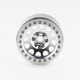 4PCs Silver&Rivets 2.2" Alloy Beadlock Wheel Rim Set for 1/10 RC Crawler THK 1.4