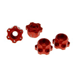 12mm Hex Hubs Set Red for GDS Racing 1.9" and 2.2" Alloy Wheels 14mm Height