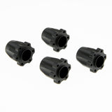 12mm Hex Hubs Set, 23mm Height, Black for GDS Racing 1.9" and 2.2" Alloy Wheels